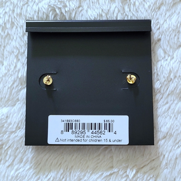 Coach Carved Rose🌹Quartz Heart💕 Drop Earrings - Picture 12 of 12